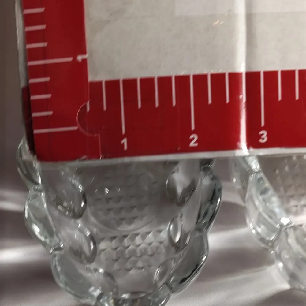 Princess House Crystal Silverware Holders Clear Scalloped Oval Glass Dishes (2)